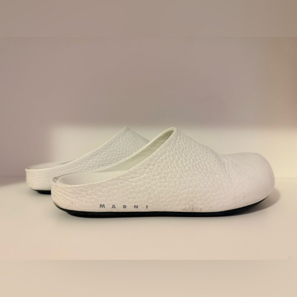 Fussbett Leather Clog White